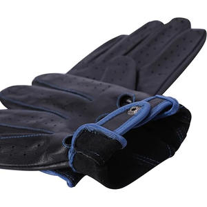 Gants de conduite en cuir d'agneau de haute qualité, style unique, durables, avec bracelet réglable, résistants à la chaleur et polyvalents - Product Image 5