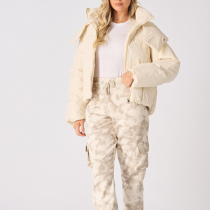 Vente en gros Veste bouffante avec logo imprimé personnalisé de haute qualité Veste d'hiver extérieure en fourrure respirante de grande taille Veste bouffante pour femmes - Product Image 2