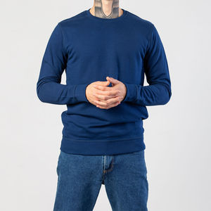 Cuello redondo Hombres Estilo casual Sudaderas Ropa de invierno Venta al por mayor Hombres Sudadera Color sólido Moda hombres sudaderas con capucha - Product Image 1