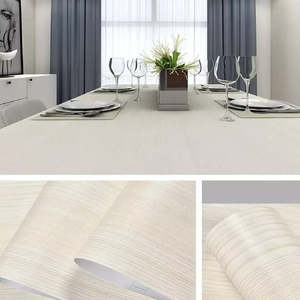 HY9334 carta da parati in legno chiaro autoadesiva 45cm X 10m strisce geometriche per Hotel appartamento o decorazione parete funzione impermeabile - Product Image 3