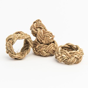 Accesorios de decoración de mesa, servilleteros de rafia y pasto marino, anillos para servilletas ecológicos de pasto marino - Product Image 4
