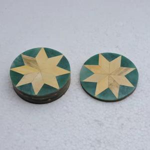 Dessous de verre incrustés en résine fabriqués à la main de qualité supérieure en bois de noyer naturel ensemble de sous-verres de boisson de luxe pour la décoration intérieure de table basse de thé - Product Image 2