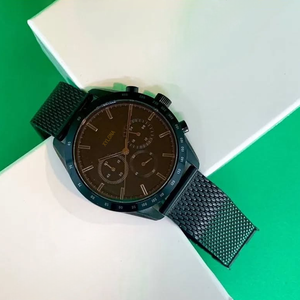 Montre à quartz pour hommes Montre en cuir en acier inoxydable étanche Commercial - Product Image 5