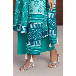 ชุดสูทคัตตาร์พิมพ์ลาย 3 ชิ้นสำหรับผู้หญิง พร้อมผ้าคลุมไหล่แบบซารี รุ่น WNS-52045 - Product Image 4