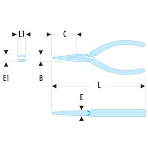 Pince à bec long et rigide Facom-Micro-Tech, outil de haute qualité - Product Image 2
