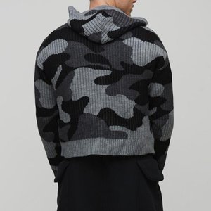 Sudaderas con capucha de camuflaje para hombre con logotipo de punto personalizado al por mayor, sudaderas con capucha de invierno transpirables ecológicas, ropa de calle informal, sudaderas con capucha estampadas para hombre - Product Image 2