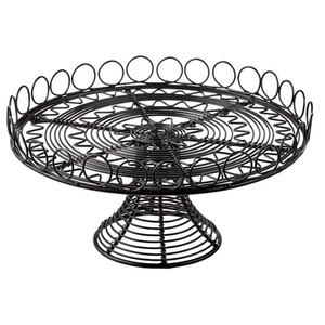 Nuevo Soporte para Tartas de Alambre de Hierro Ecológico con Acabado Negro de un Solo Nivel, Apto para Lavavajillas, para el Hogar, Halloween, Fiestas de Cumpleaños, Decoración de Mesa - Product Image 3