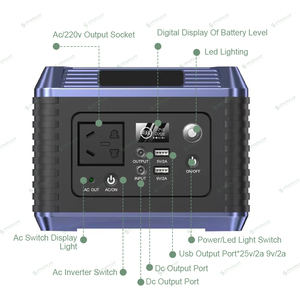 Centrale Électrique Portable <span class=keywords><strong>200</strong></span> Watts, Générateur Solaire Lithium-Ion à Onde Modifiée, pour Camping-Car, Démarreur de Voiture, Allume-Cigare, Pack de Secours - Product Image 3