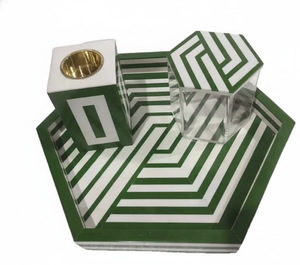 Elegant Eco-Friendly Resin Incense Bakhoor Burner with Hexagon-Shaped MDF <b>Tray</b> Box for Religious Home & Hospitality Use - Product Image 6