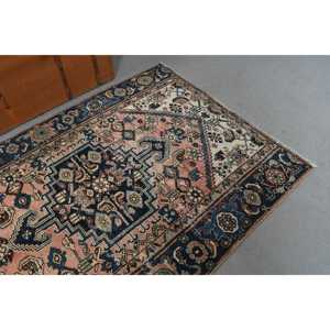 พรมวินเทจขนาด 3.9x6 ฟุต สีฟ้าสไตล์ตุรกี พรมลายตะวันตกเฉียงใต้ - Product Image 5