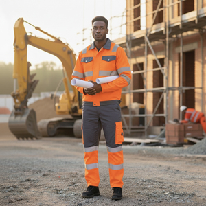 Chaleco de Seguridad Reflectante de Alta Visibilidad 2025 para Ropa de Trabajo Masculina, ANSI CLASE 1, EN ISO 20471 CLASE 2, LED Intermitente, Impermeable - Product Image 2