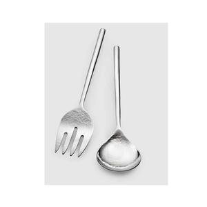 Juego de cubiertos de Metal chapado en oro, cuchara y tenedor para ensalada, nuevo aspecto - Product Image 3