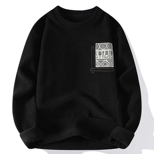 Vente en gros de streetwear design personnalisé pour hommes, sweat uni à col ras du cou épais 100% coton et molleton épais surdimensionné pour hommes - Product Image 2