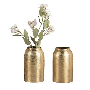 Fantastic Design Metal Flower Vase Set Of 3 Gold Finish Iron Steel Slim <b>Cone</b> Decorative Tabletop Vases For Home Wedding Decor - Product Image 2