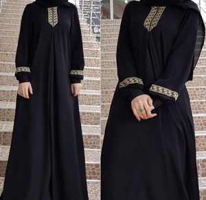 Elegante alta demanda EE. UU. Abaya bordado a mano árabe Dubai diseño gasa tela Kaftan con los mejores precios al por mayor - Product Image 6