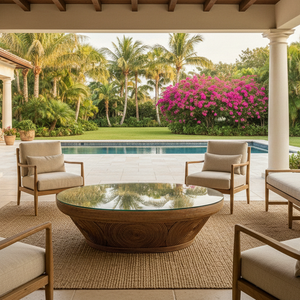 Table à manger d'extérieur en rotin - Design écologique, confortable et durable pour une utilisation dans les fermes et les hôtels - Product Image 3