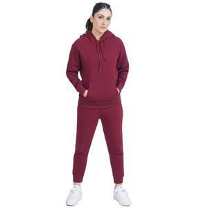 Ensemble de survêtement décontracté pour femme en coton personnalisé de haute qualité, avec pantalon de jogging et sweat-shirt confortable - Product Image 1