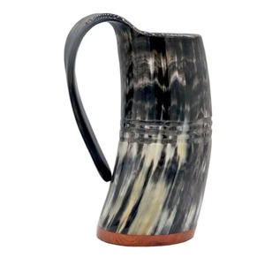 Heritage Horn Mug de Crescent Crafts Hecho a mano Encanto rústico Estilo animal pulido para sorber refinado - Product Image 2