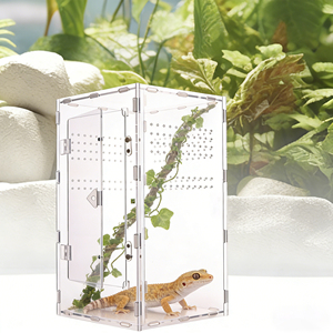 Terrario Personalizzabile con Fronte in Acrilico e Chiusura Magnetica 20*20*35cm, Recinto per Rettili, Rane, Ragni, Insetti, Scatola per Allevamento - Product Image 1