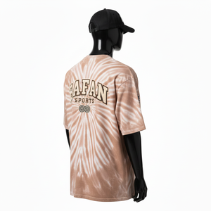 Camiseta de Hombre 100% Algodón, Lavado Ácido, Tela de Algodón Grueso 220 GSM, Color Marrón Vintage, Tinte Ácido, Logotipo Personalizado Bordado - Product Image 5