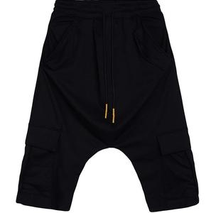 Pantalones Cortos Deportivos Personalizados para Entrenamiento, con Cordón Largo, Negros, con Entrepierna Caída, Holgados, con Múltiples Bolsillos, 100% Algodón - Product Image 1