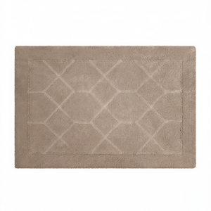 Tapis de bain HEXAGON gris tourterelle (90x60cm) modèle 18413 pour tapis de bain de qualité en quartz blanc - Product Image 2