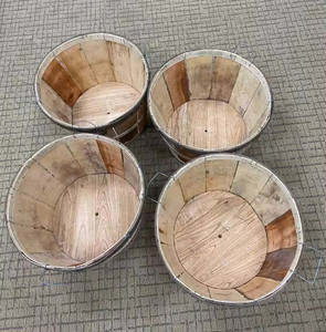 Paniers de crabe de boisseau en bois d'acacia tissés à la main avec couverture de l'usine 99 données d'or avec un niveau élevé pour l'exportation - Product Image 1