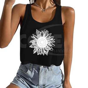 Camiseta sin mangas de verano de Color sólido para mujer, camisetas cortas transpirables de secado rápido a rayas sin mangas para mujer - Product Image 4