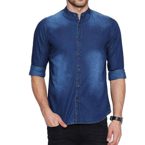 Winter New Style <b>Men's</b> Large Size Denim <b>Shirts</b> Casual Style Fashion Denim <b>Shirt</b> Male Solid Color OEM <b>Men</b> <b>Jeans</b> <b>Shirts</b> - Product Image 1