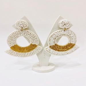 Pendientes Colgantes de Cristal con Cuentas y Pedrería Personalizables, con Metal Libre de Níquel para Colección Festiva - Venta al por Mayor - Product Image 1