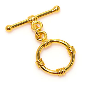 17X26mm 15X26mm Chapado en plata antigua chapado en oro de 18K cobre antiguo Chapado en plata esterlina fabricación de joyas Cierre de palanca B574 - Product Image 1