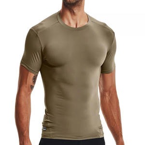 Chemises de Compression de haute qualité pour hommes couleur unie confortable Gym vêtements de sport avant fabrication adaptée à l'industrie de la gymnastique - Product Image 1