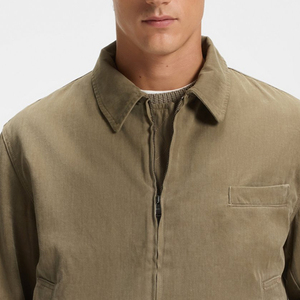 Veste en jean pour homme de haute qualité, décontractée, avec fermeture éclair, design élégant avec logo personnalisé pour les acheteurs en gros à prix avantageux - Product Image 2