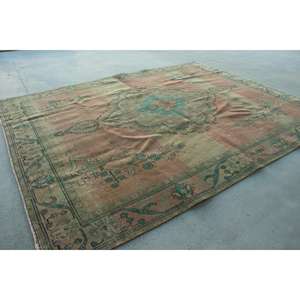 Alfombra Turca, Alfombra Vintage Extra Grande de 9,8x12,3 pies, Alfombra Marroquí de Lana Marrón y Azul - Product Image 3