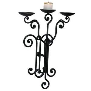 Bougeoir en métal Ensemble élégant de 2 bougeoirs pilier en fer forgé pour dîner aux chandelles Décoration de mariage Fournitures de fête - Product Image 5