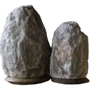 High Quality Gray Himalayan Salt Lamp Pyramid Design Natural Crystal Rock Lamp with Touch <b>Dimmer</b> for Home Decoration Gift - Product Image 1