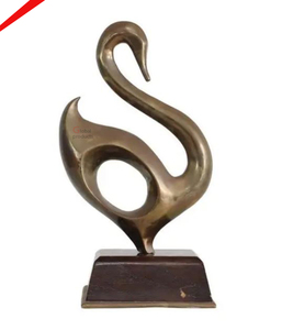 Escultura decorativa de aluminio y Metal con diseño de hoja con acabado plateado de primera calidad para el hogar, salas de estar, Hotel - Product Image 3