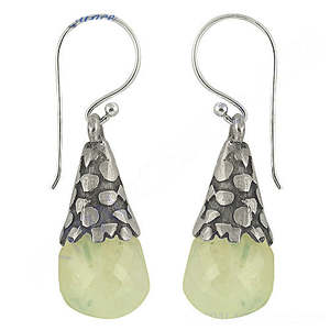 Boucles d'oreilles pendantes en argent 925 avec quartz vert, plaquées or rose, pour mariage, fête, bijoux religieux chrétiens, perle, diamant - Product Image 1