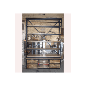 Antiguo personalizado madera maciza muebles industriales hierro madera escalera estantería ecológica al aire libre sala de estar al por mayor a granel - Product Image 5