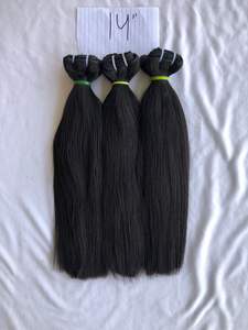 100% indien Temple naturel droit Machine trame qualité supérieure Extension de cheveux humains soyeux et lisse vendeur en gros - Product Image 4