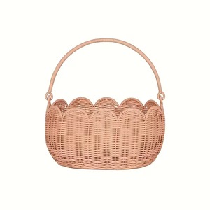 Panier ovale en osier avec bordure en forme de coquille, paniers de rangement faits à la main, rotin naturel, moderne, multifonctionnel, fabriqué au Vietnam - Product Image 2