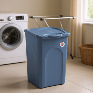 Cesto de Ropa de Plástico Stefanplast PRIMAVERA Azul 70235, Capacidad de 50 Litros para una Organización Práctica - Product Image 3