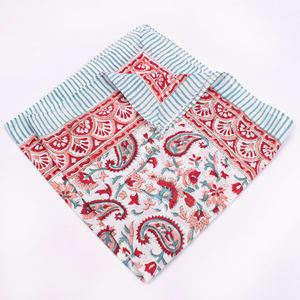 Bandana en coton imprimé à la main à motifs ethniques, léger, écologique, respirant, à nouer, carré, pour les sports de plein air - Product Image 2