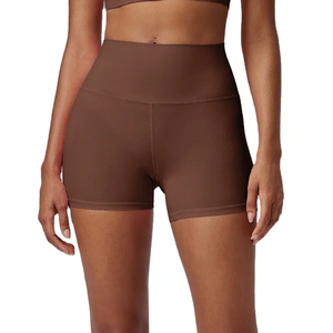 2025 pantalones cortos de gimnasio para correr para mujer, transpirables, de algodón y poliéster, teñidos lisos, a prueba de viento, de secado rápido a la venta - Product Image 3