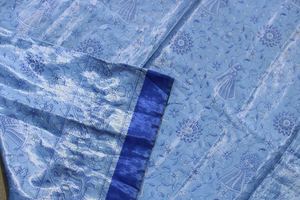 Saris de seda Vintage ligeros para mujer, patrón de tejido mixto, estilo indio para fiestas, cubierta de camisa, juguete suave y cómodo - Product Image 4