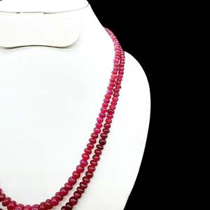 Natural Bangkok Ruby <b>Beaded</b> <b>Necklace</b> 373.65Cts Fashion Accessory - Product Image 2
