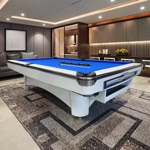 NOUVEAU Table de billard/snooker de luxe moderne en bois massif de 7, 8 ou 9 pieds pour intérieur, avec plateau en ardoise et coussinets en caoutchouc, et table de ping-pong - Product Image 4
