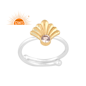 Haute qualité en argent Sterling fin cristal naturel Quartz pierres précieuses bague empilable bijoux personnalisés pour les femmes cadeau pour elle - Product Image 1