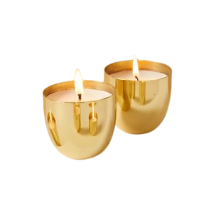 Tarro de vela de Metal de calidad estándar para el hogar y la boda Tarro de vela hecho a mano de forma ovalada de oro de lujo decorativo - Product Image 2