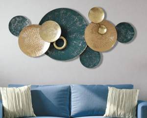 AK Laiton Moderne Décoratif Multi Couleur Designer Cercle Mur Art Pour La Maison Décoration Salon - Product Image 2